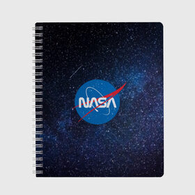 Тетрадь с принтом NASA в городе Новоалтайск, 100% бумага | 48 листов, плотность листов — 60 г/м2, плотность картонной обложки — 250 г/м2. Листы скреплены сбоку удобной пружинной спиралью. Уголки страниц и обложки скругленные. Цвет линий — светло-серый
 | galaxy | nasa | nebula | space | star | абстракция | вселенная | галактика | звезда | звезды | космический | наса | планеты
