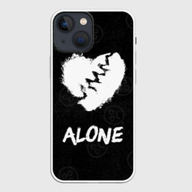 Чехол для iPhone 13 mini с принтом Alone в городе Новоалтайск,  |  | alone | baby | bad | broken | cry | lil | lil peep | peep | rap | rose | sad | tentacion | xxxtentacion | лил | лил пип | пип | реп | роза | сердце | тентасион