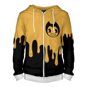 Мужская толстовка 3D на молнии с принтом Bendy And The Ink Machine (37) в городе Новоалтайск, 100% полиэстер | длина до линии бедра, манжеты и пояс оформлены мягкой тканевой резинкой, двухслойный капюшон со шнурком для регулировки, спереди молния, по бокам два кармана | Тематика изображения на принте: bendy | bendy and the ink machine | devil | game | horror | ink | mask | бенди | бенди и чернильная машина | краска | чернила