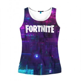 Женская майка 3D с принтом FORTNITE SEASON 9 в городе Новоалтайск, 100% полиэстер | круглая горловина, прямой силуэт, длина до линии бедра | 2019 | armor | armour | cybersport | esport | fortnite | game | logo | season 9 | броня | игра | киберспорт | сезон 9 | фиолетовый | фортнайт