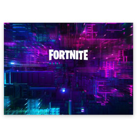 Поздравительная открытка с принтом FORTNITE SEASON 9 в городе Новоалтайск, 100% бумага | плотность бумаги 280 г/м2, матовая, на обратной стороне линовка и место для марки
 | 2019 | armor | armour | cybersport | esport | fortnite | game | logo | season 9 | броня | игра | киберспорт | сезон 9 | фиолетовый | фортнайт