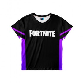 Детская футболка 3D с принтом FORTNITE SEASON 9 в городе Новоалтайск, 100% гипоаллергенный полиэфир | прямой крой, круглый вырез горловины, длина до линии бедер, чуть спущенное плечо, ткань немного тянется | 2019 | armor | armour | cybersport | esport | fortnite | game | logo | season 9 | броня | игра | киберспорт | сезон 9 | фиолетовый | фортнайт