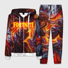 Мужской костюм 3D с принтом FORTNITE LIQUID FIRE в городе Новоалтайск, 100% полиэстер | Манжеты и пояс оформлены тканевой резинкой, двухслойный капюшон со шнурком для регулировки, карманы спереди | Тематика изображения на принте: 2019 | armor | armour | cybersport | esport | fortnite | game | llama | logo | броня | игра | киберспорт | лава. | лама | фиолетовый | фирменные цвета | фортнайт