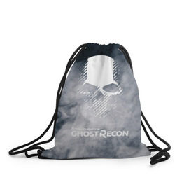 Рюкзак-мешок 3D с принтом GHOST RECON в городе Новоалтайск, 100% полиэстер | плотность ткани — 200 г/м2, размер — 35 х 45 см; лямки — толстые шнурки, застежка на шнуровке, без карманов и подкладки | bones | breakpoint | ghost | ghost recon | ghost recon breakpoint | logo | mask | skell technology | skull | tom clancys | tom clancys ghost recon breakpoint | wildlands | лого | маска | призрак | череп