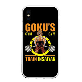Чехол для iPhone XS Max матовый с принтом GOKU GYM в городе Новоалтайск, Силикон | Область печати: задняя сторона чехла, без боковых панелей | bodybuilding | diet | exercise | fitness | gym | heath | motivation | muscle | phil | training | workout | бодибилдинг | мотивация | спорт | трансформация | фитнес | эстетичный