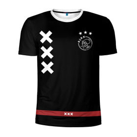 Мужская футболка 3D спортивная с принтом Ajax Amsterdam в городе Новоалтайск, 100% полиэстер с улучшенными характеристиками | приталенный силуэт, круглая горловина, широкие плечи, сужается к линии бедра | ajax | амстердам | аякс | футбол