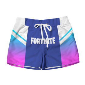 Женские шорты 3D с принтом FORTNITE в городе Новоалтайск, 100% полиэстер | прямой крой, два кармана без застежек по бокам. Мягкая трикотажная резинка на поясе, внутри которой широкие завязки. Длина до середины бедра | 2019 | armor | armour | cybersport | esport | fortnite | game | logo | season 9 | броня | игра | киберспорт | сезон 9 | фиолетовый | фортнайт