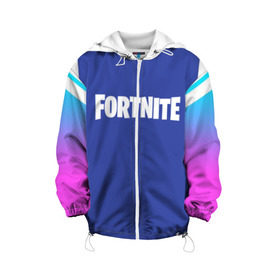 Детская куртка 3D с принтом FORTNITE в городе Новоалтайск, 100% полиэстер | застежка — молния, подол и капюшон оформлены резинкой с фиксаторами, по бокам — два кармана без застежек, один потайной карман на груди, плотность верхнего слоя — 90 г/м2; плотность флисового подклада — 260 г/м2 | 2019 | armor | armour | cybersport | esport | fortnite | game | logo | season 9 | броня | игра | киберспорт | сезон 9 | фиолетовый | фортнайт
