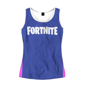 Женская майка 3D с принтом FORTNITE в городе Новоалтайск, 100% полиэстер | круглая горловина, прямой силуэт, длина до линии бедра | 2019 | armor | armour | cybersport | esport | fortnite | game | logo | season 9 | броня | игра | киберспорт | сезон 9 | фиолетовый | фортнайт