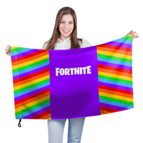 Флаг 3D с принтом FORTNITE в городе Новоалтайск, 100% полиэстер | плотность ткани — 95 г/м2, размер — 67 х 109 см. Принт наносится с одной стороны | 2019 | armor | armour | cybersport | esport | fortnite | game | logo | season 9 | броня | игра | киберспорт | сезон 9 | фиолетовый | фортнайт