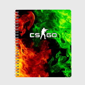Тетрадь с принтом CSGO TOXIC FLAME в городе Новоалтайск, 100% бумага | 48 листов, плотность листов — 60 г/м2, плотность картонной обложки — 250 г/м2. Листы скреплены сбоку удобной пружинной спиралью. Уголки страниц и обложки скругленные. Цвет линий — светло-серый
 | action | astralis | awp | counter strike | cs go | cs go global offensive | cybersport | faze clan | fire | flame | game | gamer | hyper beast | shooter | skin | team liquid | toxic | toxic flame | киберспорт | огонь | оружие | скины | токсик