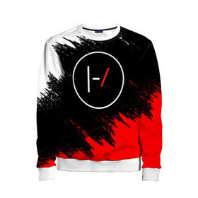 Детский свитшот 3D с принтом TWENTY ONE PILOTS в городе Новоалтайск, 100% полиэстер | свободная посадка, прямой крой, мягкая тканевая резинка на рукавах и понизу свитшота | 21 pilots | 21p | music | paints | rock | top | trench | twenty one pilots | брызги | группа | краски | музыка | рок