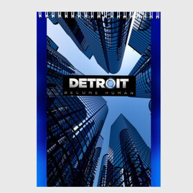 Скетчбук с принтом Detroit Вecome Human в городе Новоалтайск, 100% бумага
 | 48 листов, плотность листов — 100 г/м2, плотность картонной обложки — 250 г/м2. Листы скреплены сверху удобной пружинной спиралью | Тематика изображения на принте: 3d | cтать человеком | detroit city | detroit: вecome human | игра | интерактивная | квест | кинематограф | приключения | франция