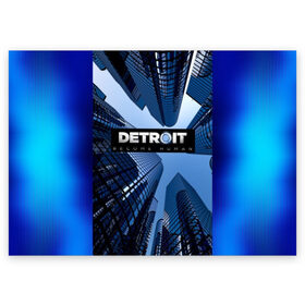 Поздравительная открытка с принтом Detroit: Вecome Human в городе Новоалтайск, 100% бумага | плотность бумаги 280 г/м2, матовая, на обратной стороне линовка и место для марки
 | 3d | cтать человеком | detroit city | detroit: вecome human | игра | интерактивная | квест | кинематограф | приключения | франция