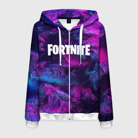 Мужская толстовка 3D на молнии с принтом FORTNITE NEON в городе Новоалтайск, 100% полиэстер | длина до линии бедра, манжеты и пояс оформлены мягкой тканевой резинкой, двухслойный капюшон со шнурком для регулировки, спереди молния, по бокам два кармана | 2019 | armor | armour | cybersport | esport | fortnite | game | logo | neon | season 9 | броня | игра | киберспорт | неон | сезон 9 | фиолетовый | фортнайт
