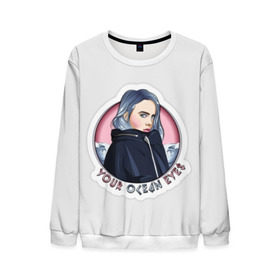 Мужской свитшот 3D с принтом Billie Eilish art 3 в городе Новоалтайск, 100% полиэстер с мягким внутренним слоем | круглый вырез горловины, мягкая резинка на манжетах и поясе, свободная посадка по фигуре | Тематика изображения на принте: art | billie eilish | music | pop | trend | арт | арты | билли айлиш | музыка | поп | реп | рэп | тренды