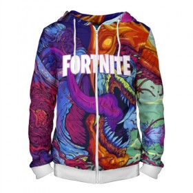 Мужская толстовка 3D на молнии с принтом FORTNITE HYPERBEAST в городе Новоалтайск, 100% полиэстер | длина до линии бедра, манжеты и пояс оформлены мягкой тканевой резинкой, двухслойный капюшон со шнурком для регулировки, спереди молния, по бокам два кармана | 2019 | armor | armour | cybersport | esport | fortnite | game | hyperbeast | logo | monster | season 9 | skin | броня | игра | киберспорт | сезон 9 | фиолетовый | фортнайт