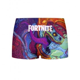 Мужские трусы 3D с принтом FORTNITE HYPERBEAST в городе Новоалтайск, 50% хлопок, 50% полиэстер | классическая посадка, на поясе мягкая тканевая резинка | 2019 | armor | armour | cybersport | esport | fortnite | game | hyperbeast | logo | monster | season 9 | skin | броня | игра | киберспорт | сезон 9 | фиолетовый | фортнайт
