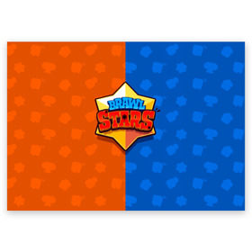 Поздравительная открытка с принтом Brawl Stars 3 в городе Новоалтайск, 100% бумага | плотность бумаги 280 г/м2, матовая, на обратной стороне линовка и место для марки
 | android | brawl | brawl stars | clash | clash royale | game | royale | stars | андроид | игра | мобильные игры