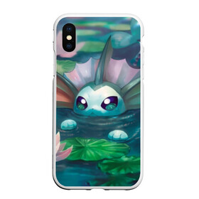 Чехол для iPhone XS Max матовый с принтом Vaporeon в городе Новоалтайск, Силикон | Область печати: задняя сторона чехла, без боковых панелей | detective pikachu | pikachu | pokeball | pokemon | детектив пикачу | пикачу | покебол | покемон