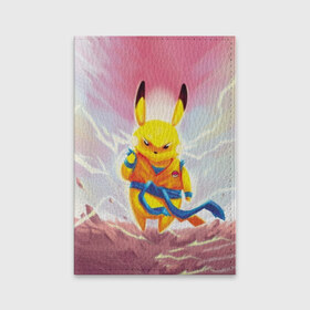 Обложка для паспорта матовая кожа с принтом Dragon Pika в городе Новоалтайск, натуральная матовая кожа | размер 19,3 х 13,7 см; прозрачные пластиковые крепления | Тематика изображения на принте: detective pikachu | pikachu | pokeball | pokemon | гоку | детектив пикачу | пикачу | покебол | покемон