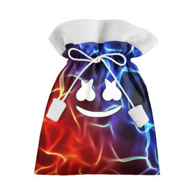 Подарочный 3D мешок с принтом Marshmello Thunder в городе Новоалтайск, 100% полиэстер | Размер: 29*39 см | christopher comstock | dj | marshmello | music | диджей | клубная музыка | клубняк | крис комсток | логотип | маршмеллоу | музыка