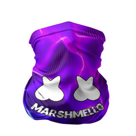 Бандана-труба 3D с принтом Marshmello THUNDER в городе Новоалтайск, 100% полиэстер, ткань с особыми свойствами — Activecool | плотность 150‒180 г/м2; хорошо тянется, но сохраняет форму | christopher comstock | dj | marshmello | music | диджей | клубная музыка | клубняк | крис комсток | логотип | маршмеллоу | музыка