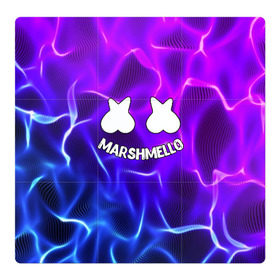 Магнитный плакат 3Х3 с принтом Marshmello THUNDER в городе Новоалтайск, Полимерный материал с магнитным слоем | 9 деталей размером 9*9 см | christopher comstock | dj | marshmello | music | диджей | клубная музыка | клубняк | крис комсток | логотип | маршмеллоу | музыка