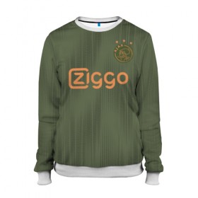 Женский свитшот 3D с принтом Ajax away 19-20 в городе Новоалтайск, 100% полиэстер с мягким внутренним слоем | круглый вырез горловины, мягкая резинка на манжетах и поясе, свободная посадка по фигуре | ajax | champions | holland | league | nederlands | аякс | голландия | лига чемпионов