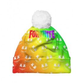 Шапка 3D c помпоном с принтом FORTNITE x MARSHMELLO в городе Новоалтайск, 100% полиэстер | универсальный размер, печать по всей поверхности изделия | 2019 | armor | armour | cybersport | dj | esport | fortnite | game | logo | marshmello | season 9 | usa | америка | броня | игра | киберспорт | клубная музыка | маршмелло | музыка | музыкант | сезон 9 |