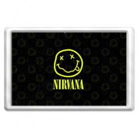 Магнит 45*70 с принтом Nirvana 1 в городе Новоалтайск, Пластик | Размер: 78*52 мм; Размер печати: 70*45 | Тематика изображения на принте: cobain | kurt | kurt cobain | nirvana | rock | smile | гитара | кобейн | курт | курт кобейн | нирвана | рок