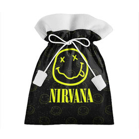 Подарочный 3D мешок с принтом Nirvana 1 в городе Новоалтайск, 100% полиэстер | Размер: 29*39 см | cobain | kurt | kurt cobain | nirvana | rock | smile | гитара | кобейн | курт | курт кобейн | нирвана | рок