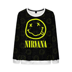 Мужской свитшот 3D с принтом Nirvana 1 в городе Новоалтайск, 100% полиэстер с мягким внутренним слоем | круглый вырез горловины, мягкая резинка на манжетах и поясе, свободная посадка по фигуре | cobain | kurt | kurt cobain | nirvana | rock | smile | гитара | кобейн | курт | курт кобейн | нирвана | рок