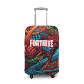 Чехол для чемодана 3D с принтом FORTNITE HYPERBEAST в городе Новоалтайск, 86% полиэфир, 14% спандекс | двустороннее нанесение принта, прорези для ручек и колес | battle royale | fortnite | fortnite battle royale | futuresynth | game | outrun | retrowave | synth | synthwave | игры | ретровейв | синтвейв | фортнайт