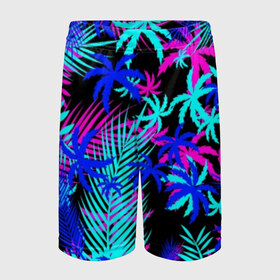 Детские спортивные шорты 3D с принтом НЕОНОВЫЕ ТРОПИКИ TROPICAL NEON в городе Новоалтайск,  100% полиэстер
 | пояс оформлен широкой мягкой резинкой, ткань тянется
 | Тематика изображения на принте: hotline miami | neon | new retro wave | outrun | outrun electro | paints | palmen | rainbow | retro | retrowave | summer | synth | synthwave | tropical | брызги | брызги красок | звёзды | космос | краски | лето | неон | пальмы | радуга | 