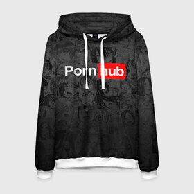 Мужская толстовка 3D с принтом Pornhub ahegao в городе Новоалтайск, 100% полиэстер | двухслойный капюшон со шнурком для регулировки, мягкие манжеты на рукавах и по низу толстовки, спереди карман-кенгуру с мягким внутренним слоем. | ahegao | anime | kawai | kowai | oppai | otaku | senpai | sugoi | waifu | yandere | аниме | ахегао | ковай | культура | отаку | сенпай | тренд | яндере