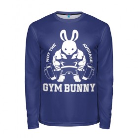 Мужской лонгслив 3D с принтом GYM BUNNY в городе Новоалтайск, 100% полиэстер | длинные рукава, круглый вырез горловины, полуприлегающий силуэт | bodybuilding | diet | exercise | fitness | gym | heath | motivation | muscle | phil | training | workout | бодибилдинг | мотивация | спорт | трансформация | фитнес | эстетичный