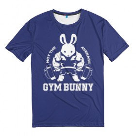 Мужская футболка 3D с принтом GYM BUNNY в городе Новоалтайск, 100% полиэфир | прямой крой, круглый вырез горловины, длина до линии бедер | bodybuilding | diet | exercise | fitness | gym | heath | motivation | muscle | phil | training | workout | бодибилдинг | мотивация | спорт | трансформация | фитнес | эстетичный