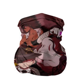 Бандана-труба 3D с принтом Danganronpa (Персонажи). в городе Новоалтайск, 100% полиэстер, ткань с особыми свойствами — Activecool | плотность 150‒180 г/м2; хорошо тянется, но сохраняет форму | anime | bear | black  white | danganronpa | danganronpa monokid | kurokuma | monokuma | monotaro | rabbit | school | shirokuma | аниме | главарь | монокума | персонажи | чёрно белый | школа