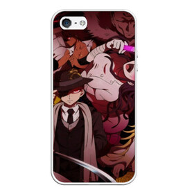 Чехол для iPhone 5/5S матовый с принтом DANGANRONPA в городе Новоалтайск, Силикон | Область печати: задняя сторона чехла, без боковых панелей | anime | bear | black  white | danganronpa | danganronpa monokid | kurokuma | monokuma | monotaro | rabbit | school | shirokuma | аниме | главарь | монокума | персонажи | чёрно белый | школа