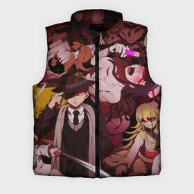 Мужской жилет утепленный 3D с принтом danganronpa perso в городе Новоалтайск,  |  | Тематика изображения на принте: anime | bear | black  white | danganronpa | danganronpa monokid | kurokuma | monokuma | monotaro | rabbit | school | shirokuma | аниме | главарь | монокума | персонажи | чёрно белый | школа