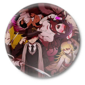 Значок с принтом Danganronpa (Персонажи). в городе Новоалтайск,  металл | круглая форма, металлическая застежка в виде булавки | anime | bear | black  white | danganronpa | danganronpa monokid | kurokuma | monokuma | monotaro | rabbit | school | shirokuma | аниме | главарь | монокума | персонажи | чёрно белый | школа
