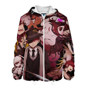 Мужская куртка 3D с принтом Danganronpa (Персонажи). в городе Новоалтайск, ткань верха — 100% полиэстер, подклад — флис | прямой крой, подол и капюшон оформлены резинкой с фиксаторами, два кармана без застежек по бокам, один большой потайной карман на груди. Карман на груди застегивается на липучку | Тематика изображения на принте: anime | bear | black  white | danganronpa | danganronpa monokid | kurokuma | monokuma | monotaro | rabbit | school | shirokuma | аниме | главарь | монокума | персонажи | чёрно белый | школа