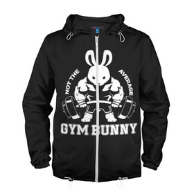 Мужская ветровка 3D с принтом GYM BUNNY в городе Новоалтайск, 100% полиэстер | подол и капюшон оформлены резинкой с фиксаторами, два кармана без застежек по бокам, один потайной карман на груди | bodybuilding | diet | exercise | fitness | gym | heath | motivation | muscle | phil | training | workout | бодибилдинг | мотивация | спорт | трансформация | фитнес | эстетичный