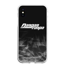 Чехол для iPhone XS Max матовый с принтом DANGANRONPA в городе Новоалтайск, Силикон | Область печати: задняя сторона чехла, без боковых панелей | anime | bear | black  white | danganronpa | danganronpa monokid | kurokuma | monokuma | monotaro | rabbit | school | shirokuma | textura | аниме | главарь | монокума | текстура | чёрно белый | школа