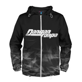 Мужская ветровка 3D с принтом Danganronpa (Абстракция). в городе Новоалтайск, 100% полиэстер | подол и капюшон оформлены резинкой с фиксаторами, два кармана без застежек по бокам, один потайной карман на груди | Тематика изображения на принте: anime | bear | black  white | danganronpa | danganronpa monokid | kurokuma | monokuma | monotaro | rabbit | school | shirokuma | textura | аниме | главарь | монокума | текстура | чёрно белый | школа