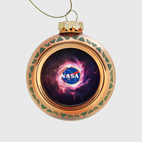 Стеклянный ёлочный шар с принтом NASA. в городе Новоалтайск, Стекло | Диаметр: 80 мм | galaxy | nasa | outer space | space company | star | астрономия | галактика | звезды | космическая компания | космическое пространство | космос | наса