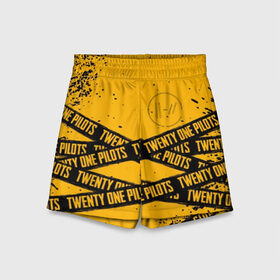 Детские спортивные шорты 3D с принтом TWENTY ONE PILOTS в городе Новоалтайск,  100% полиэстер
 | пояс оформлен широкой мягкой резинкой, ткань тянется
 | Тематика изображения на принте: 21 pilots | 21p | music | rock | top | trench | twenty one pilots | группа | музыка | рок