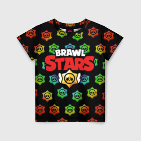 Детская футболка 3D с принтом Brawl Stars в городе Новоалтайск, 100% гипоаллергенный полиэфир | прямой крой, круглый вырез горловины, длина до линии бедер, чуть спущенное плечо, ткань немного тянется | brawl | brawl st | brawl stars | colt | logo | map | mobo | pattern | poco | shelly | stars | бравл | игра | игры | карта | кольт | лого | мобильные игры | патерн | паттерн | поко | старс | шелли