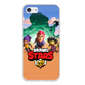 Чехол для iPhone 5/5S матовый с принтом BRAWL STARS в городе Новоалтайск, Силикон | Область печати: задняя сторона чехла, без боковых панелей | android | brawl stars | games | mobile game | stars | игры | мобильные игры